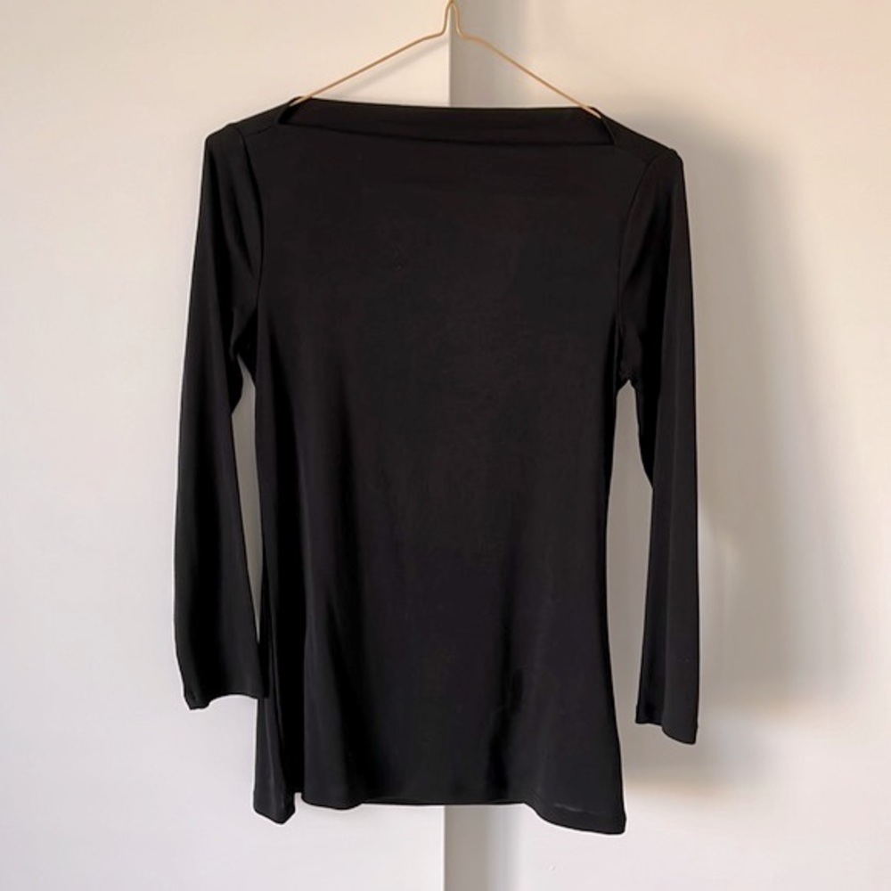 Black top, boatneck, never worn.